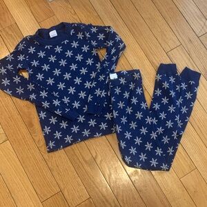 Hanna Andersson Blue Snowflake Kids Pajamas